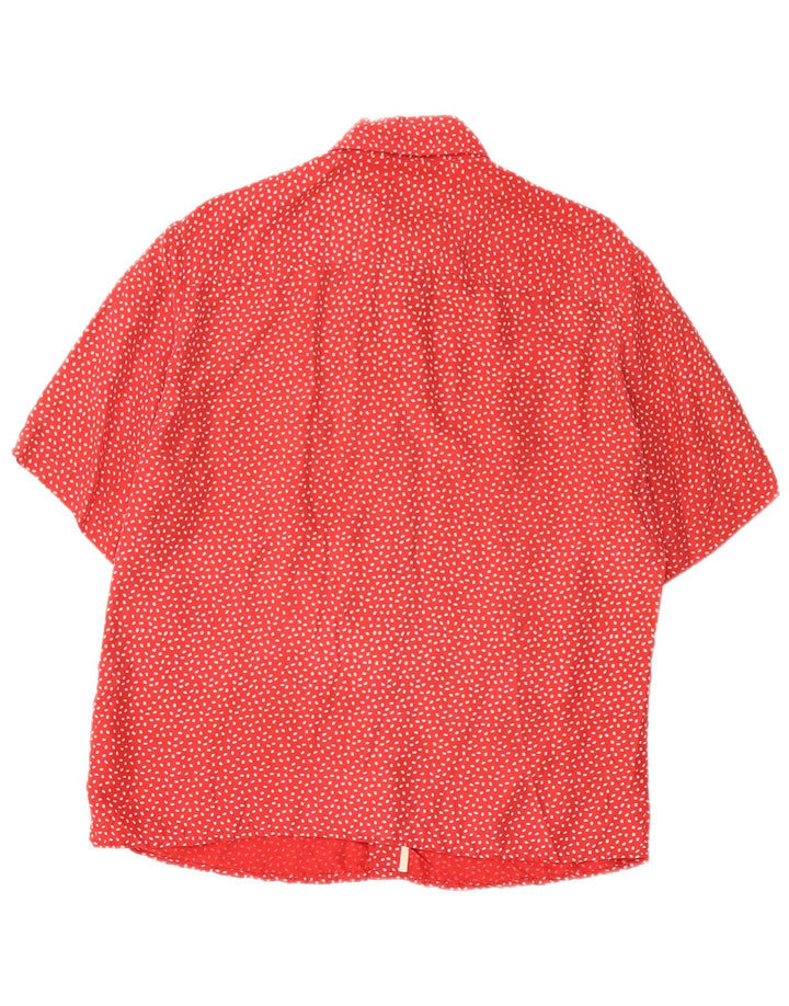 Camicia a maniche corte da uomo Seventy Rosso medio maculato