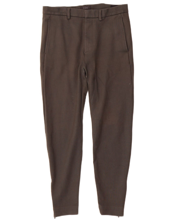 Cos Mens Slim Chino Trousers EU 46 Small W30 L28 Khaki Viscose