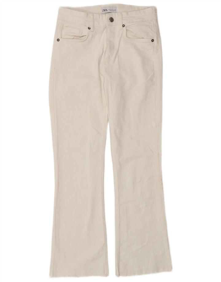 Jeans Bootcut da donna Zara EU 36 XS W26 L27 Bianco