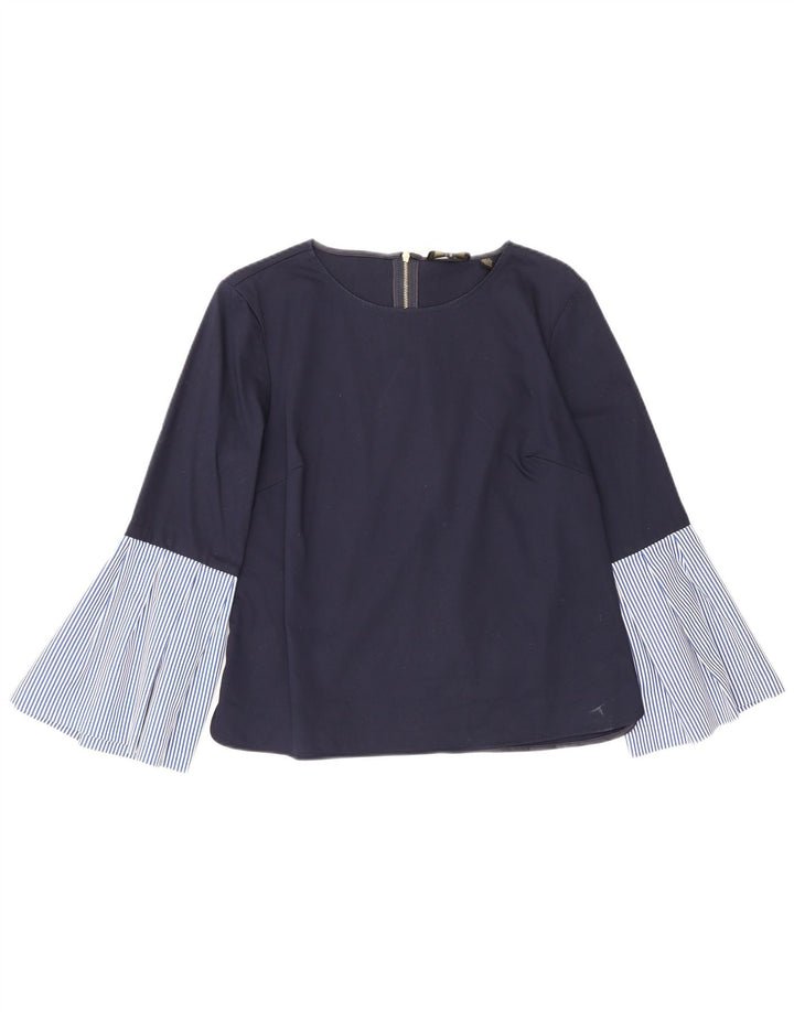 Ted Baker Camicetta da donna con maniche a 3/4 taglia 3 medio gessato blu navy