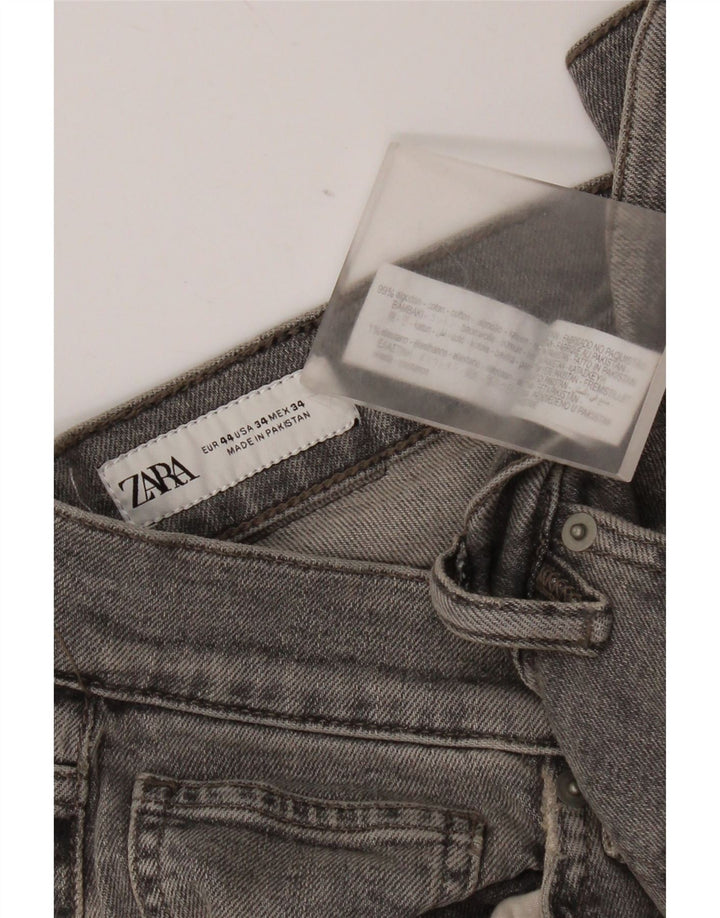 Jeans slim da uomo Zara EU 44 Large W34 L31 Cotone grigio