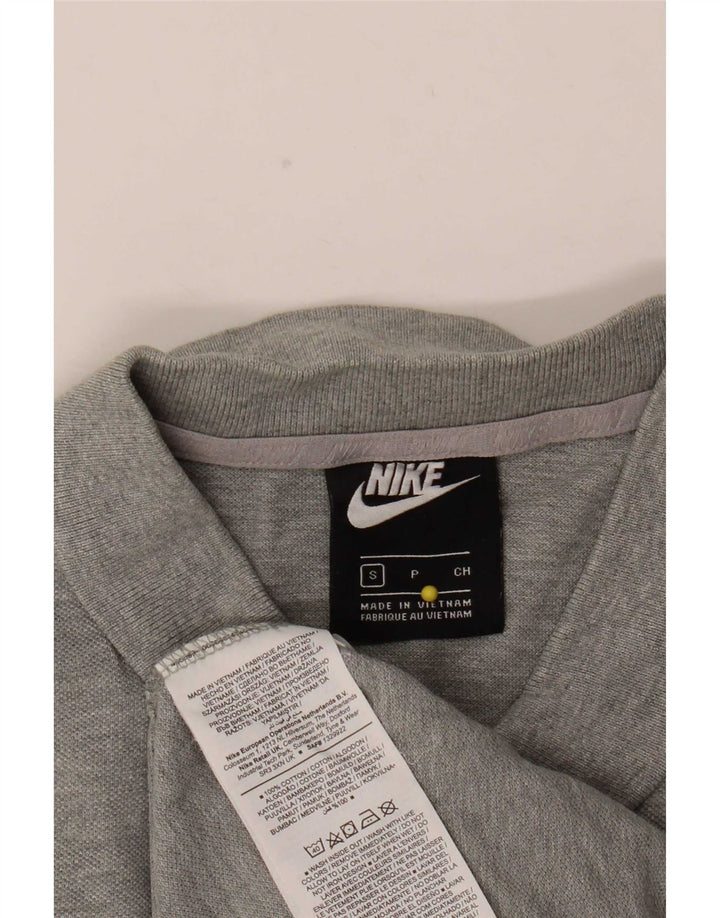 Polo Nike da uomo piccola in cotone grigio
