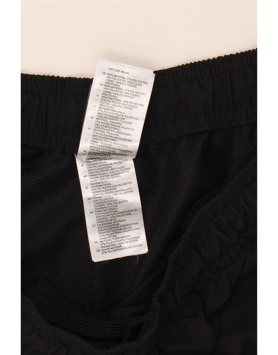 Pantaloncini sportivi da uomo Adidas medi neri in poliestere