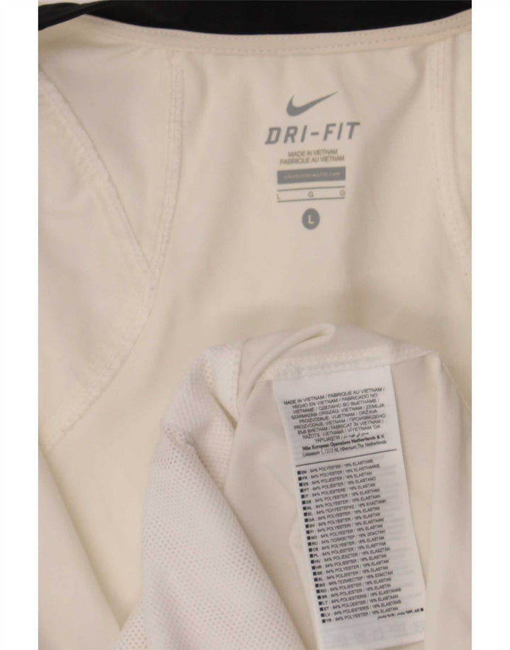 Giacca da tuta da donna Nike Dri Fit Top Jacket UK 16 Large White Colourblock