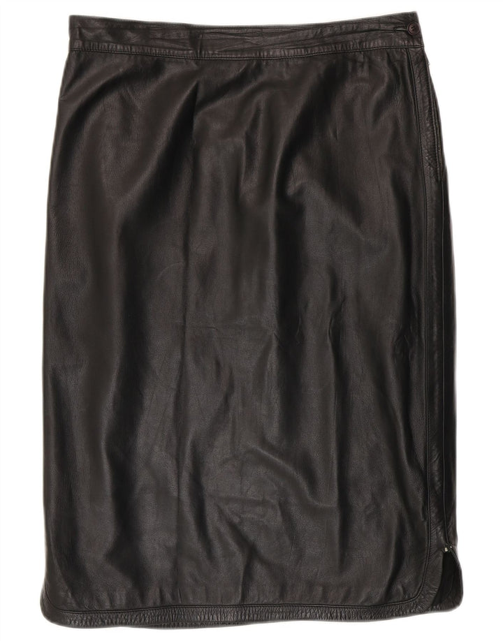 Gonna in pelle da donna Genny W32 grande nera