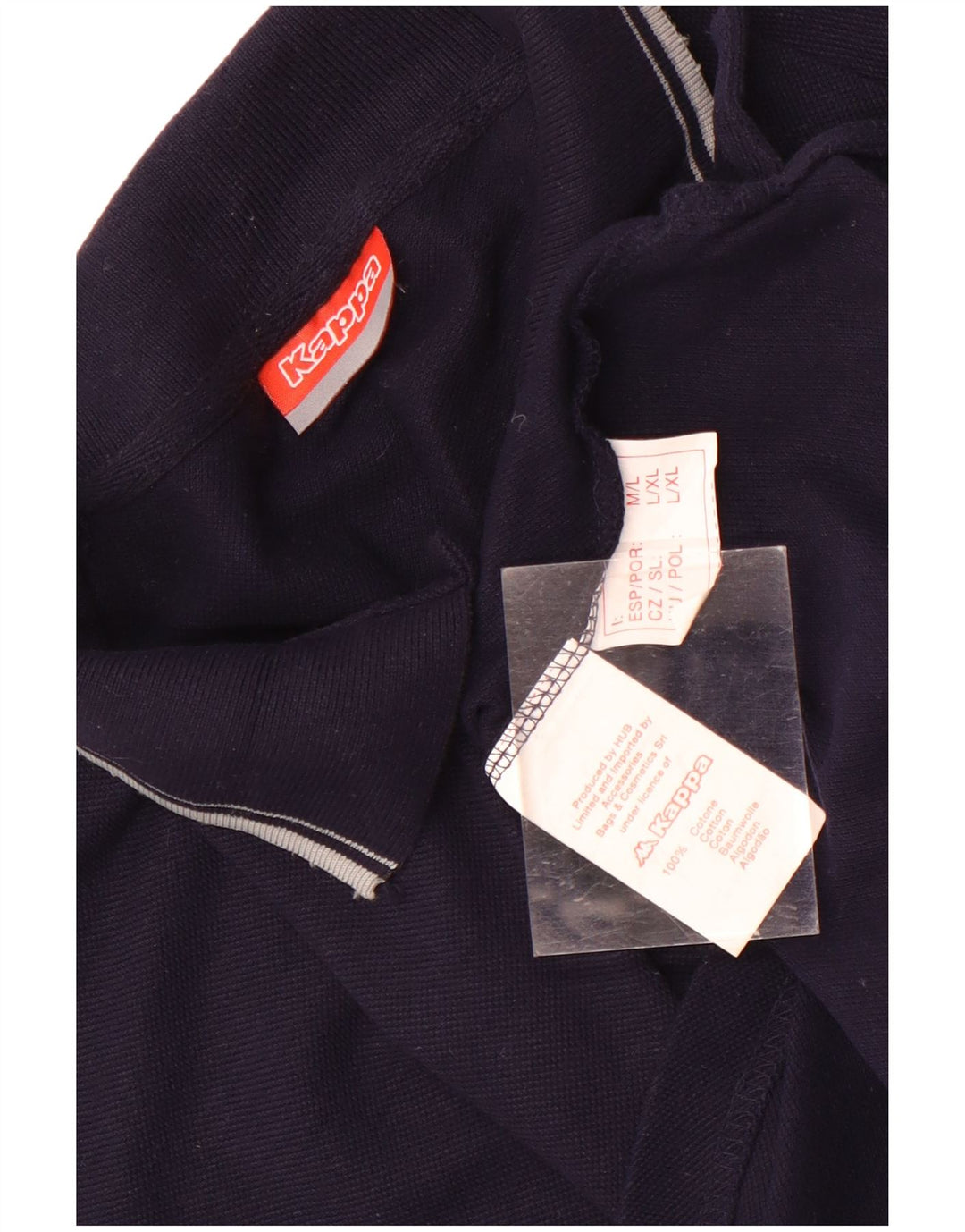 Polo Kappa Uomo Media Cotone Blu Navy