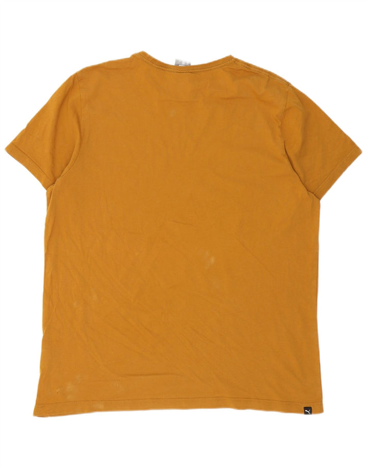 T-shirt grafica da uomo Puma Top 2XL cotone marrone
