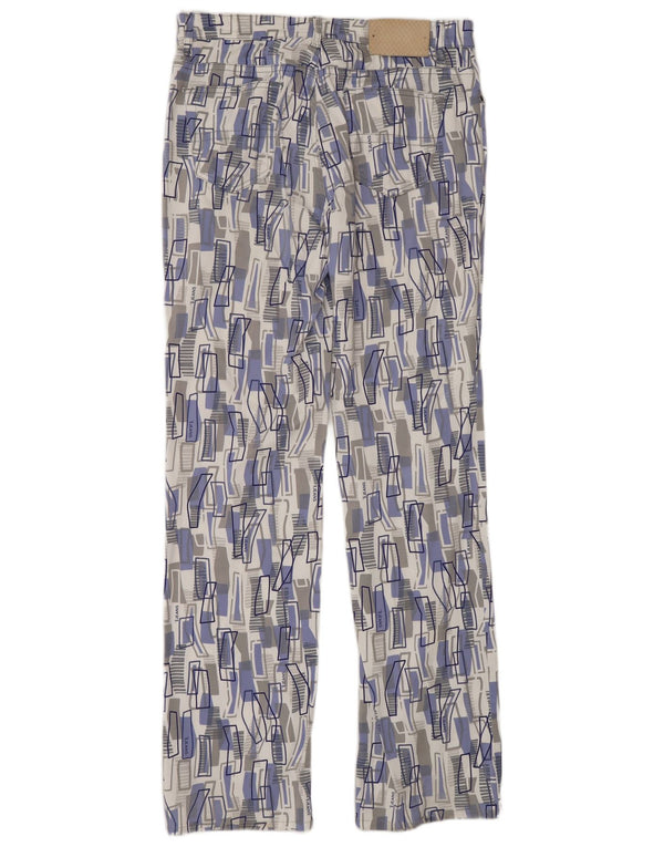 Pantaloni Casual Dritti Uomo Trussardi W29 L32 Multicolore Geometrico