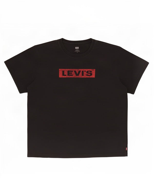 T-shirt grafica rilassata da uomo Levi's Top grande in cotone nero