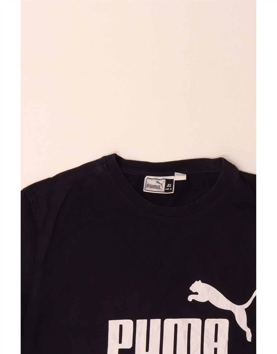 T-shirt grafica da uomo PUMA Top XL in cotone blu navy