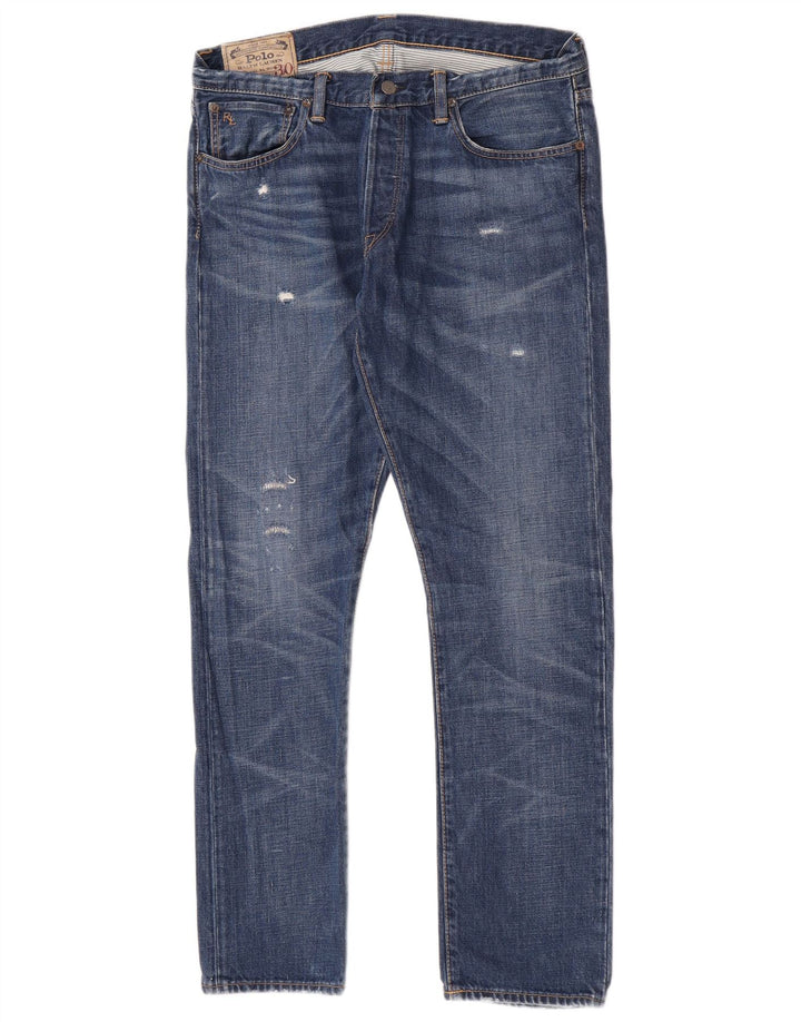 Jeans dritti da uomo Polo Ralph Lauren W33 L30 cotone blu