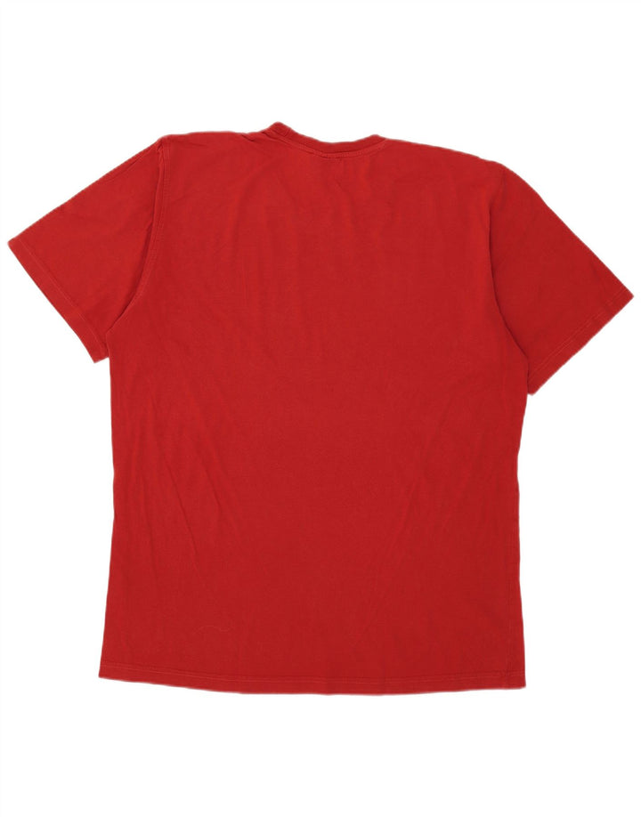 T-shirt grafica da uomo Adidas grande rossa