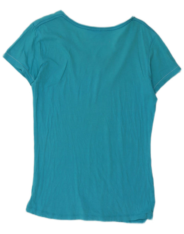 T-shirt grafica da donna Roxy Top UK 16 grande cotone blu