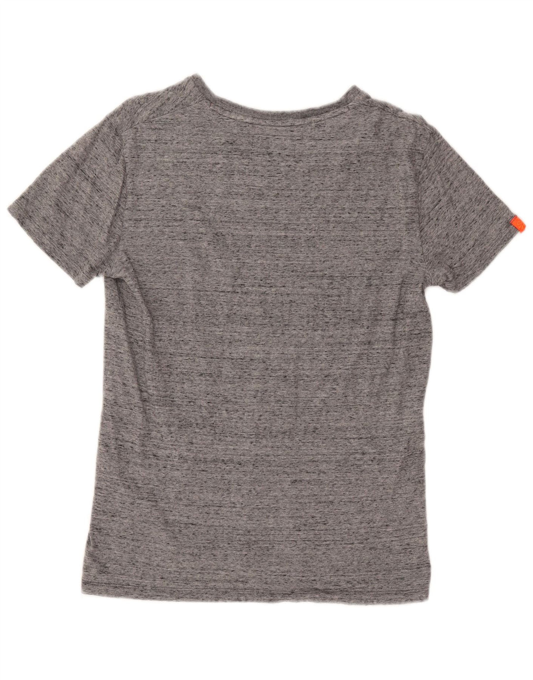 T-shirt da uomo SUPERDRY Top piccolo in cotone chiazzato grigio