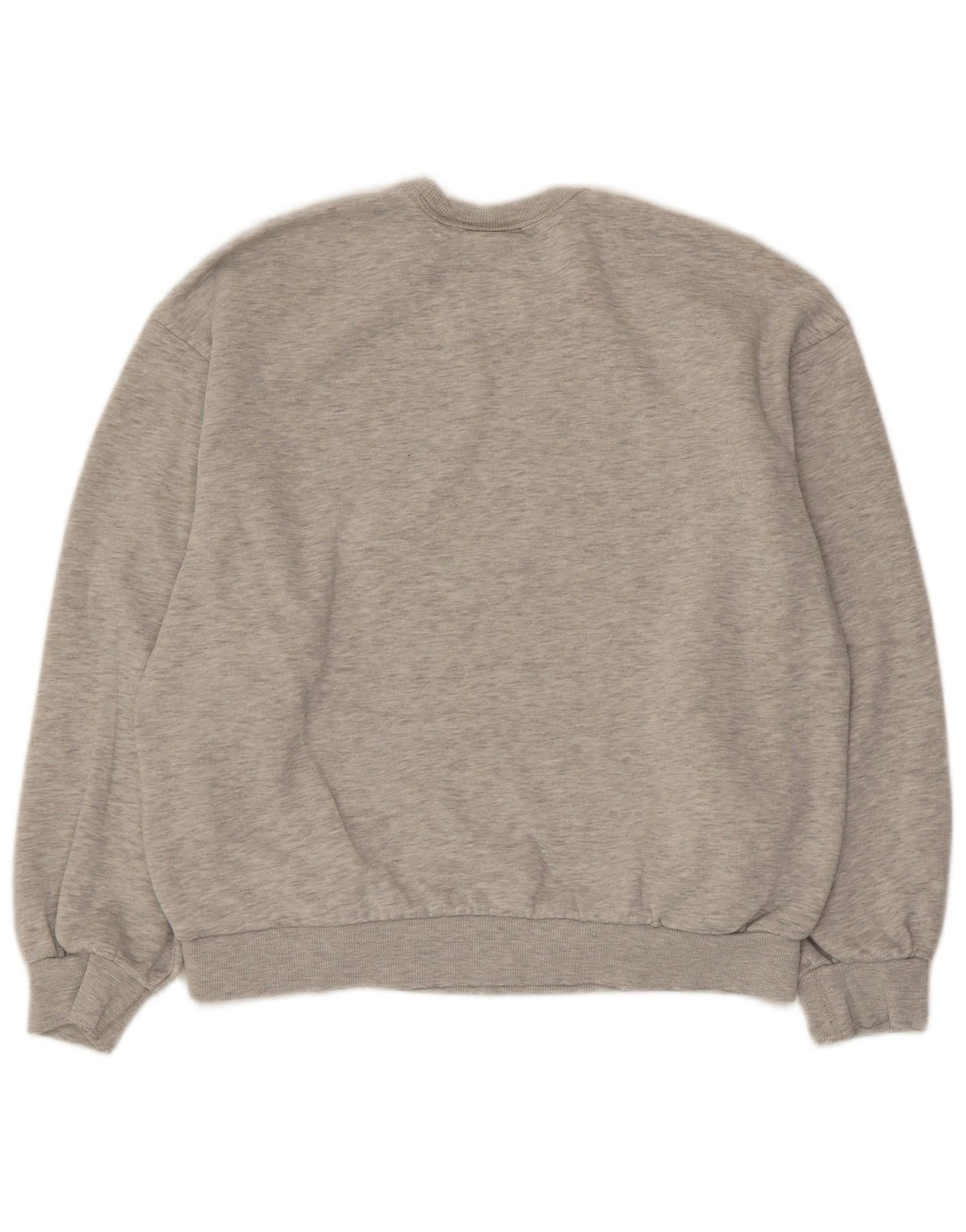 Maglione felpa oversize da donna BERSHKA UK 10 piccolo cotone chiazzato grigio