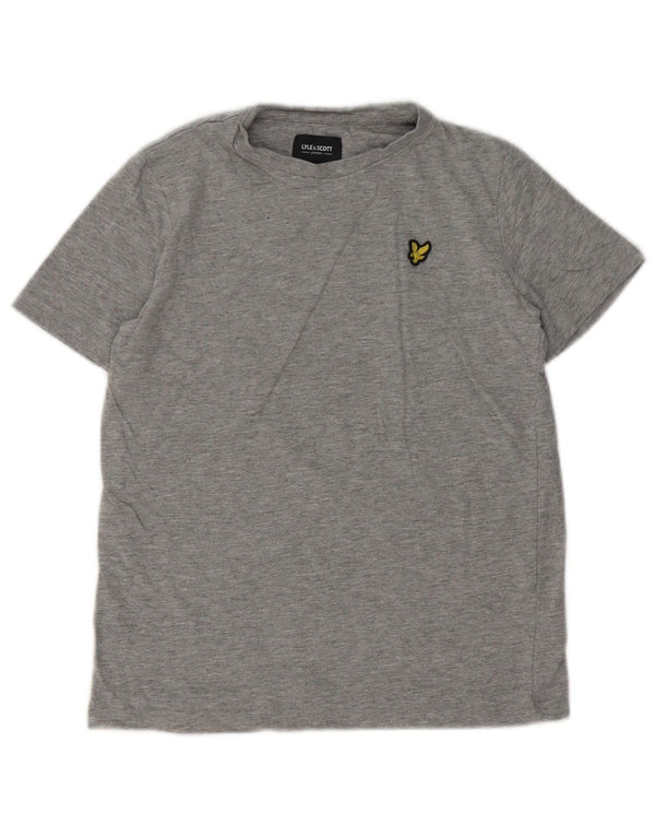 Lyle & Scott T-shirt da bambino Top 10-11 anni in cotone grigio screziato
