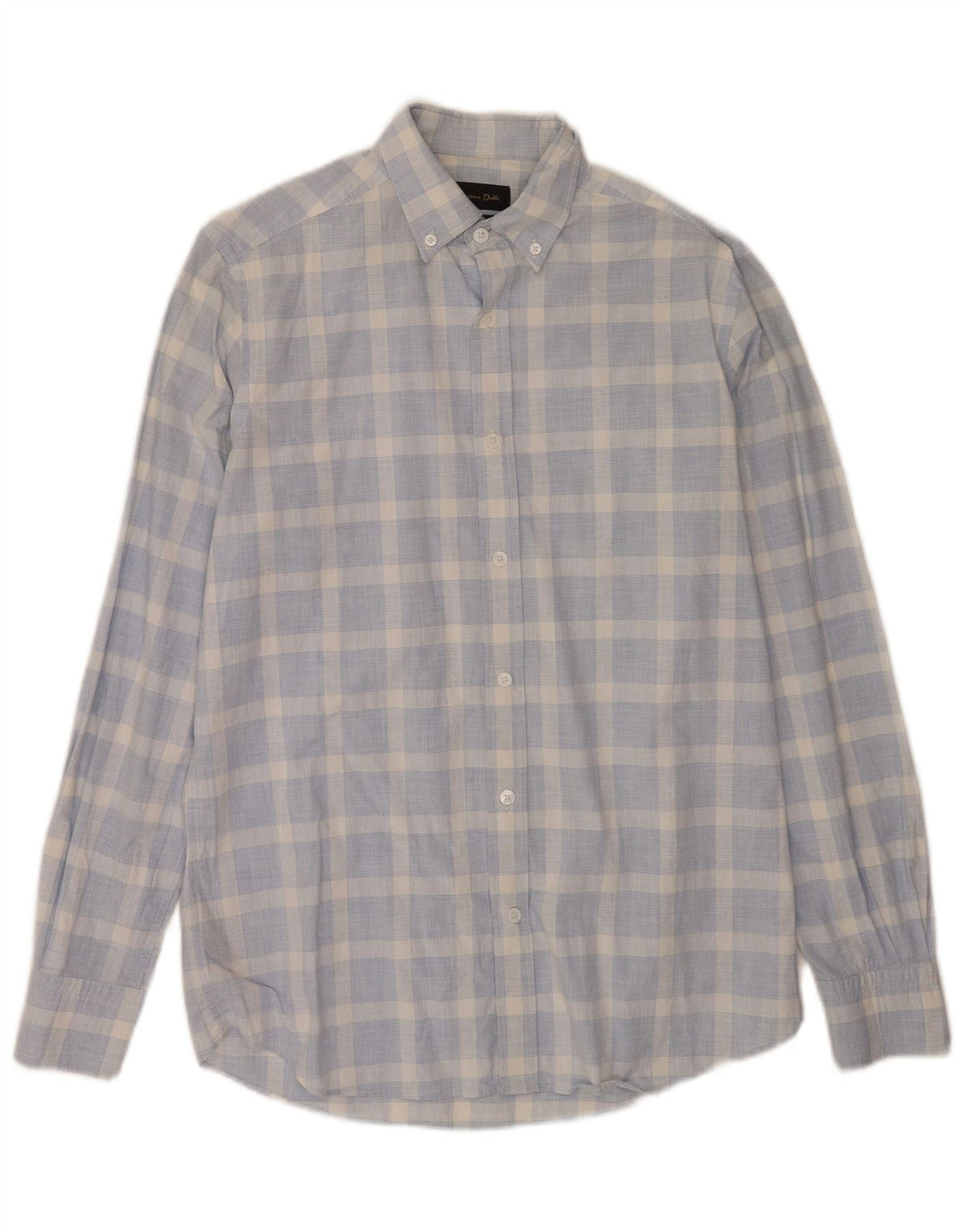 Camicia da uomo Massimo Dutti in cotone a quadri blu medio
