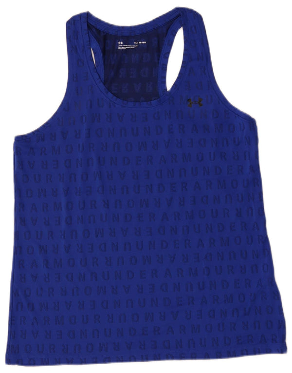 Canottiera grafica da donna UNDER ARMOUR UK 18 XL poliestere blu