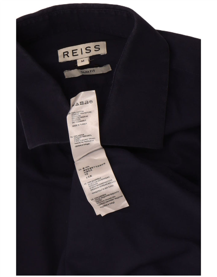 Camicia Reiss da uomo slim fit in cotone blu navy medio