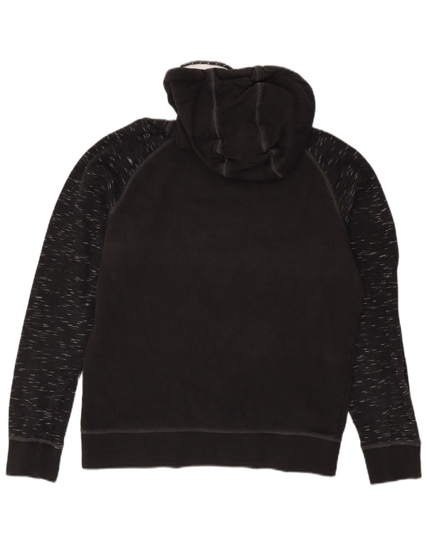 Jack & Jones Felpa con cappuccio grafica da uomo in cotone medio nero screziato