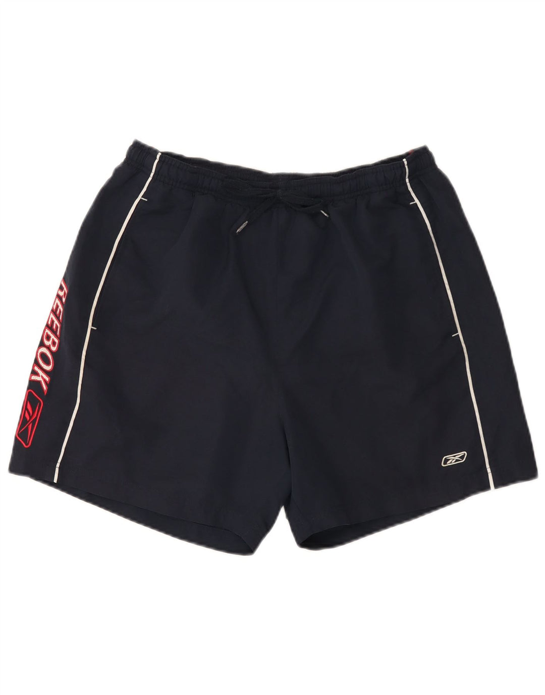 Pantaloncini sportivi Reebok da uomo con grafica, grandi, in poliestere blu navy