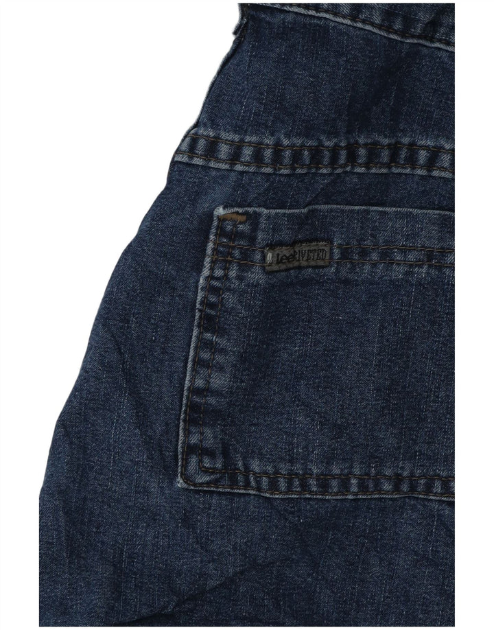 Pantaloncini di jeans cargo a vita alta da donna Lee W32 grandi blu