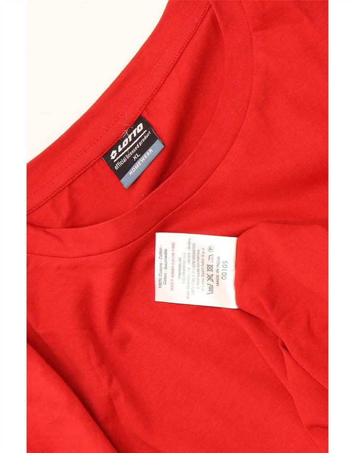 T-shirt da uomo Lotto Top XL rossa in cotone