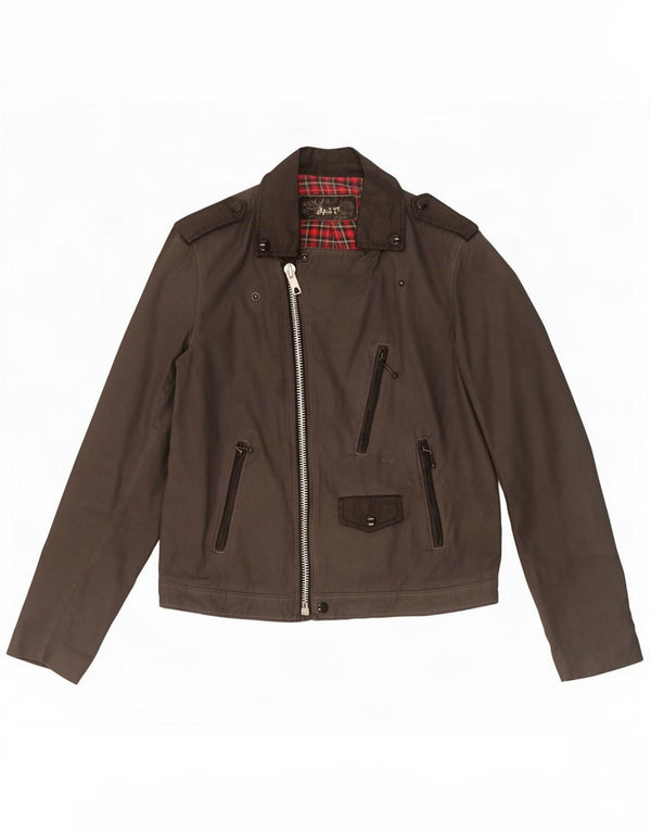 Giacca militare da donna Kennedy UK 14 Cotone grigio medio