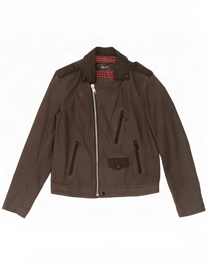 Giacca militare da donna Kennedy UK 14 Cotone grigio medio