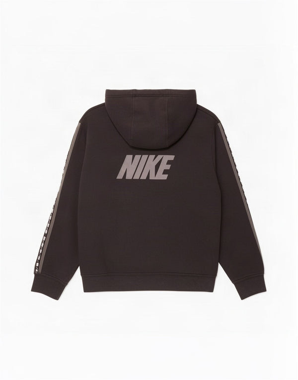 Felpa con cappuccio grafica Nike da uomo, piccola, in cotone color block nero