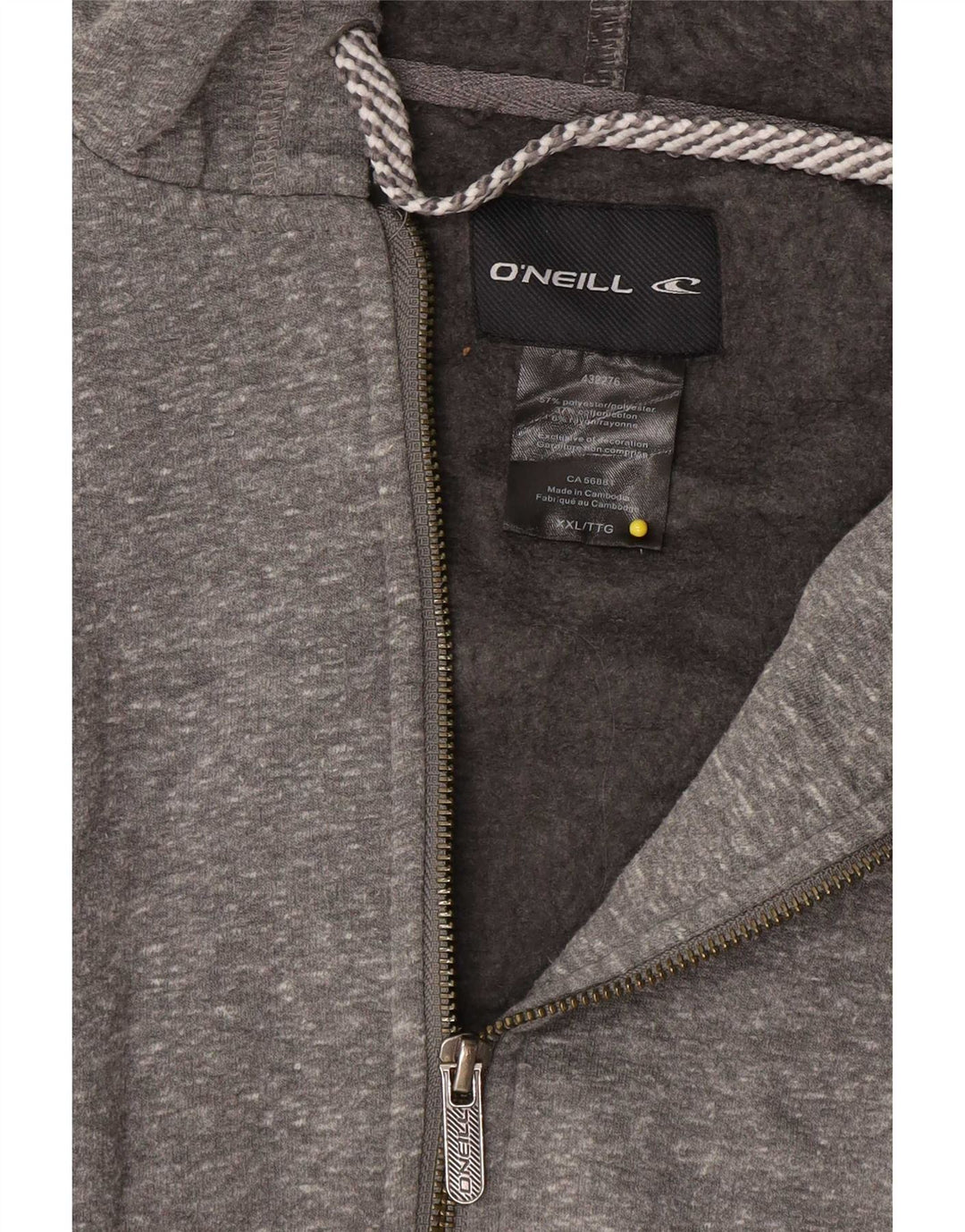 Maglione con cappuccio e zip grafica da uomo O'Neill 2XL Poliestere chiazzato grigio