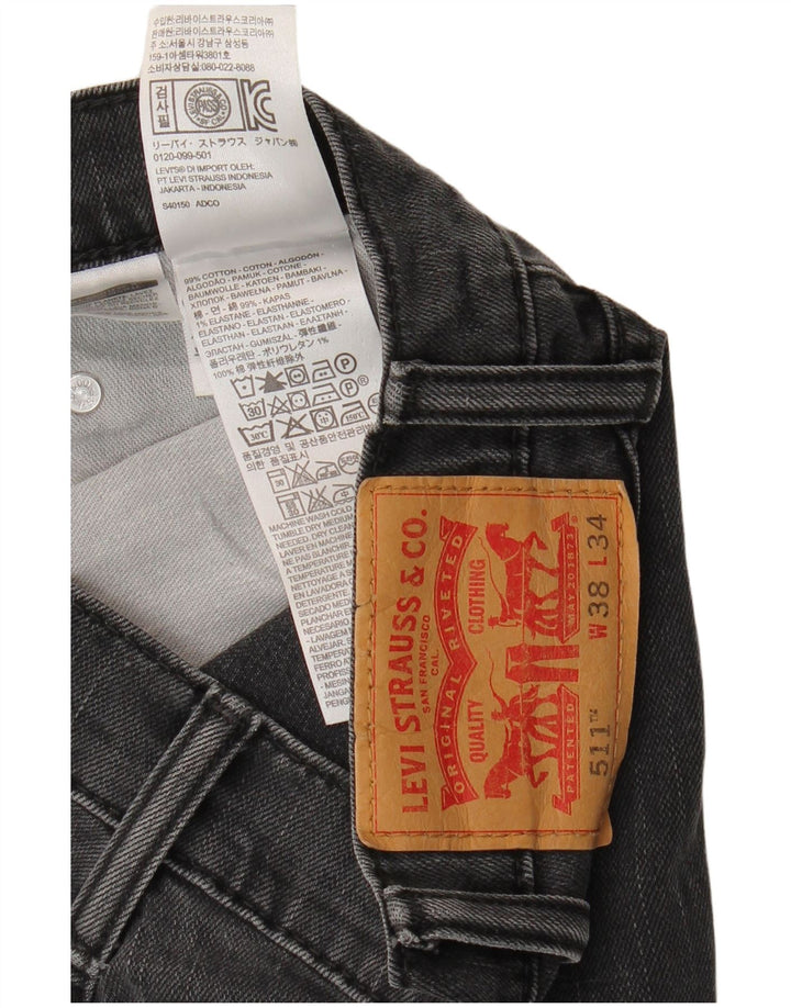 Jeans Levi's Uomo 511 Slim W38 L34 Cotone Nero