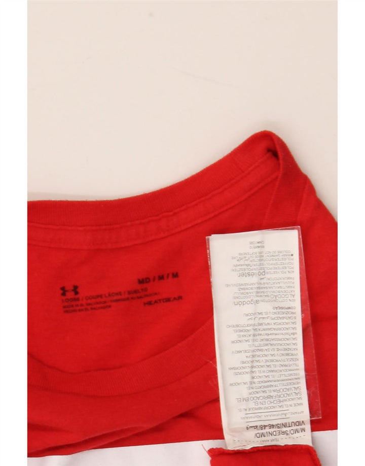T-shirt grafica da uomo Under Armour Top rosso medio in cotone