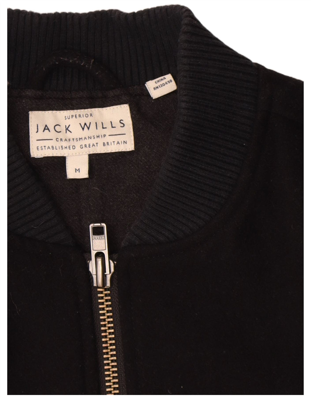 Giubbotto bomber da uomo Jack Wills UK 38 medio in lana blu navy