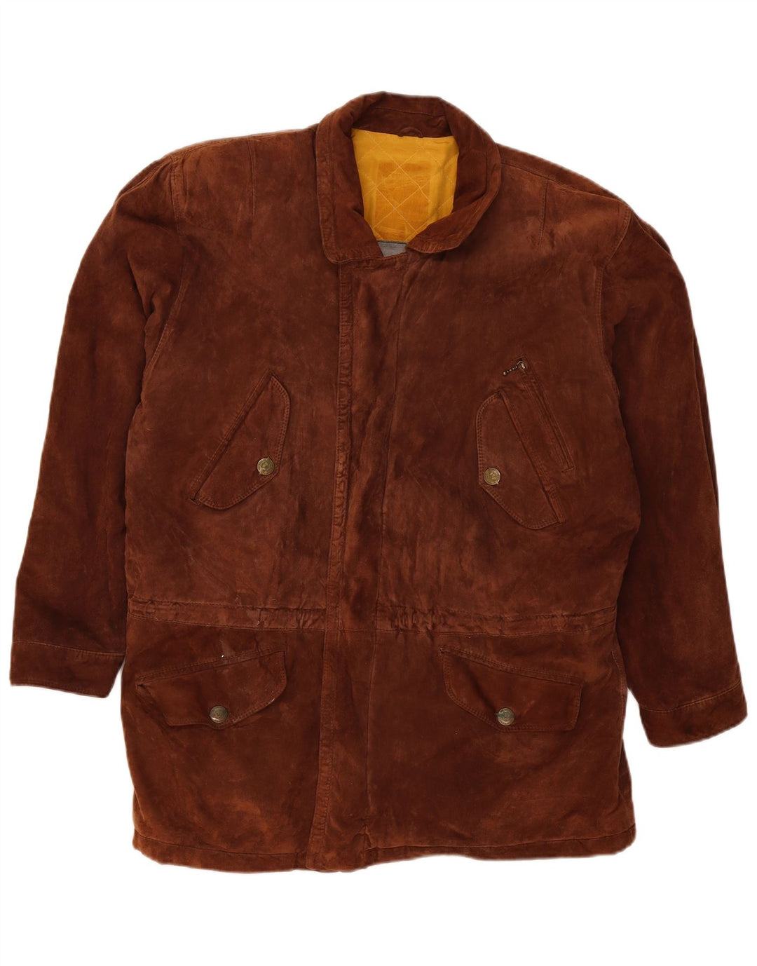 Giacca vintage in pelle scamosciata da uomo UK 42 XL Marrone