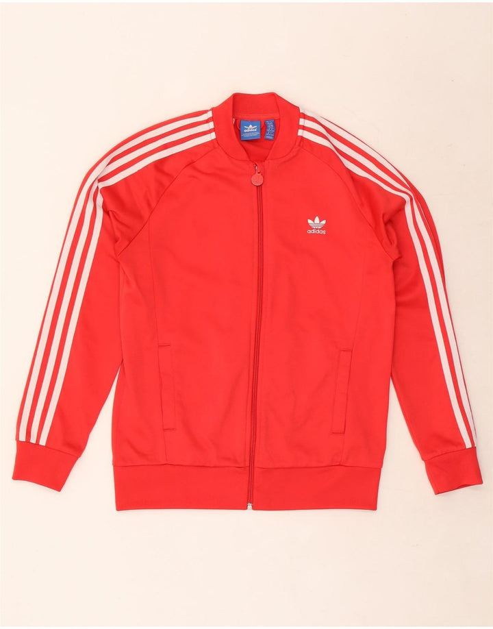 Giacca Top della tuta da ragazzo Adidas 13-14 anni in poliestere rosso