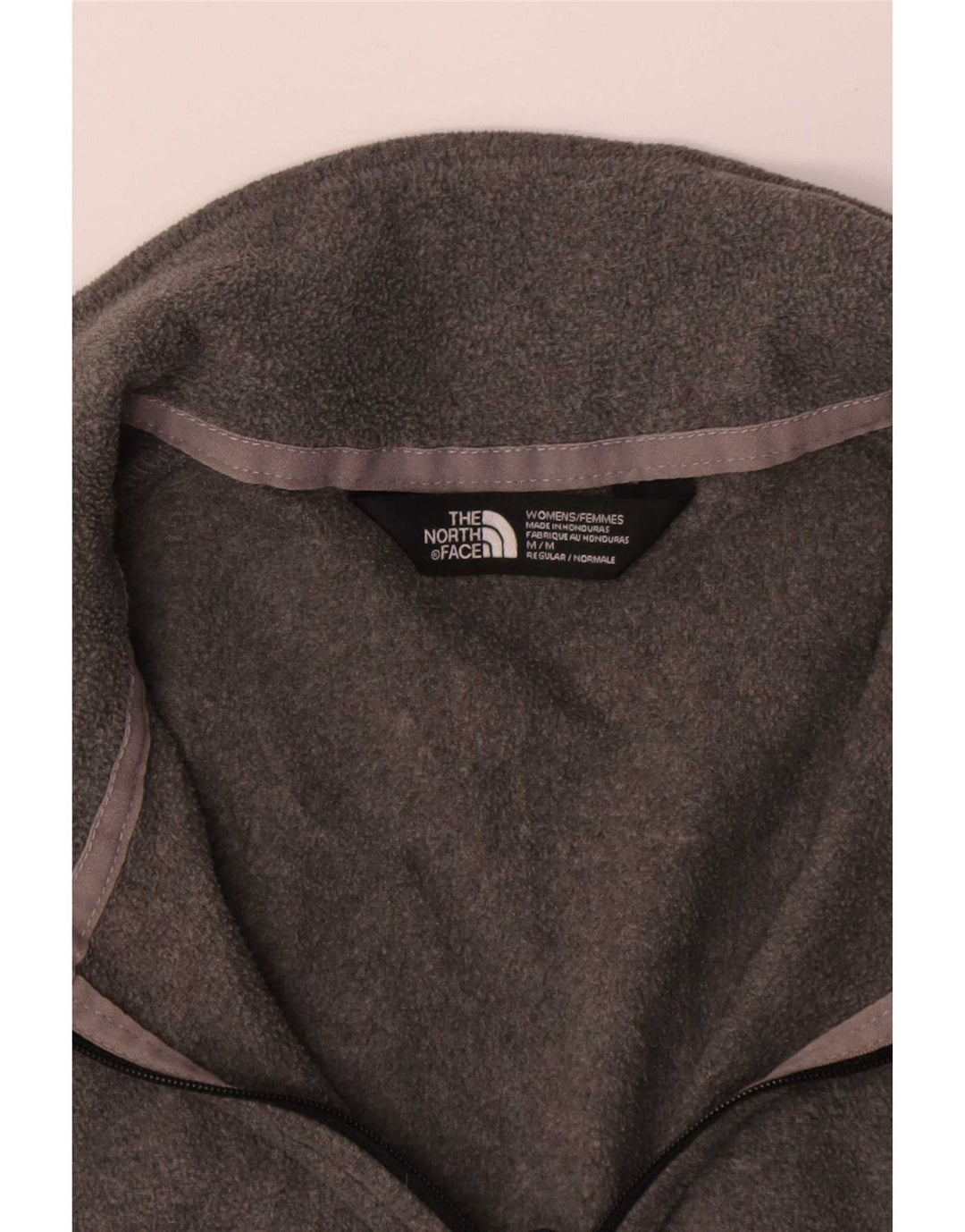 Maglione in pile da donna con collo e zip The North Face UK 12 Poliestere grigio medio