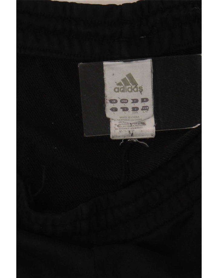Pantaloni da tuta Adidas Climalite da uomo grandi in cotone nero