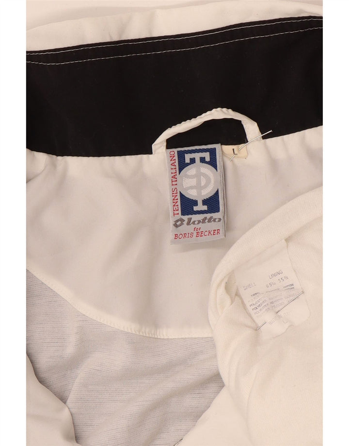 Giacca da tuta da uomo Lotto grande in poliestere color block nero