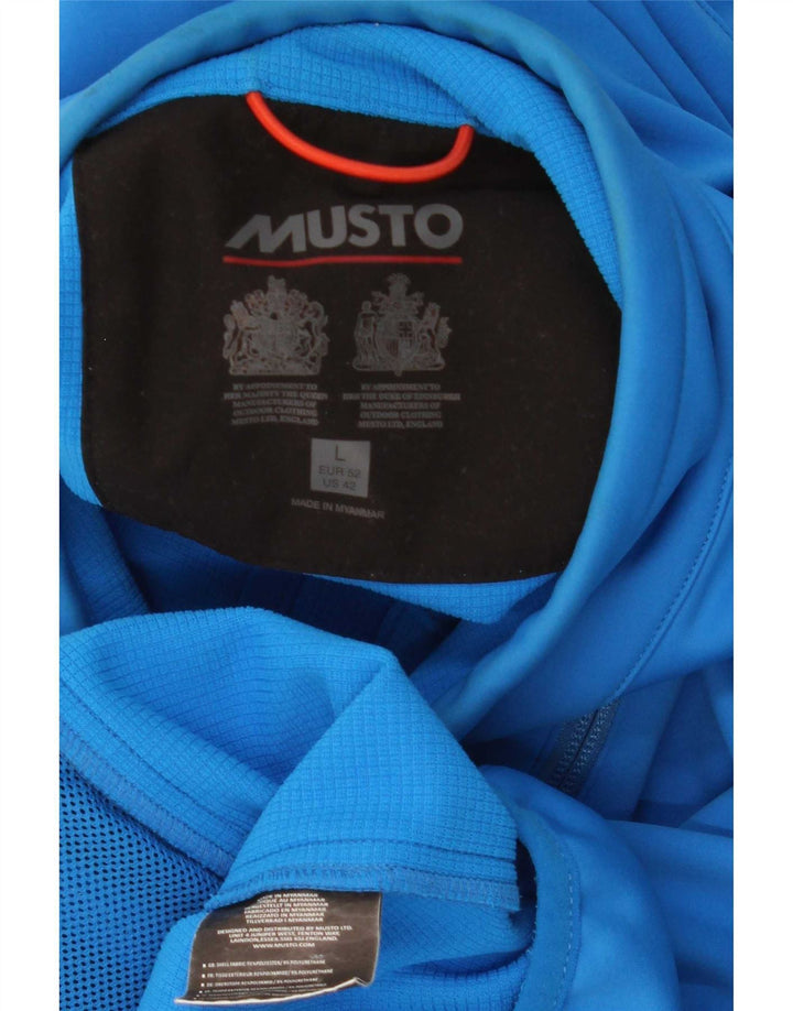 Giacca da ginnastica da uomo Musto grande in poliestere blu