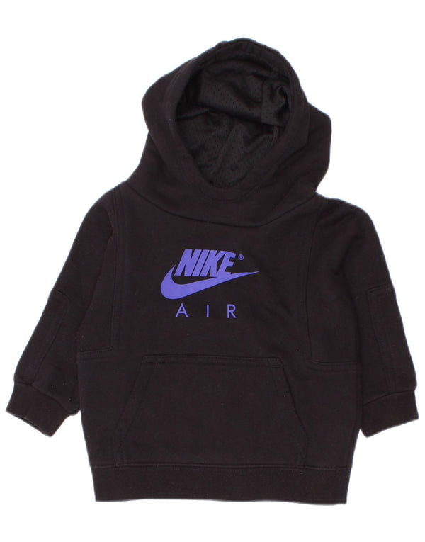 Felpa con cappuccio grafica Nike da bambino, 12-18 mesi, cotone nero