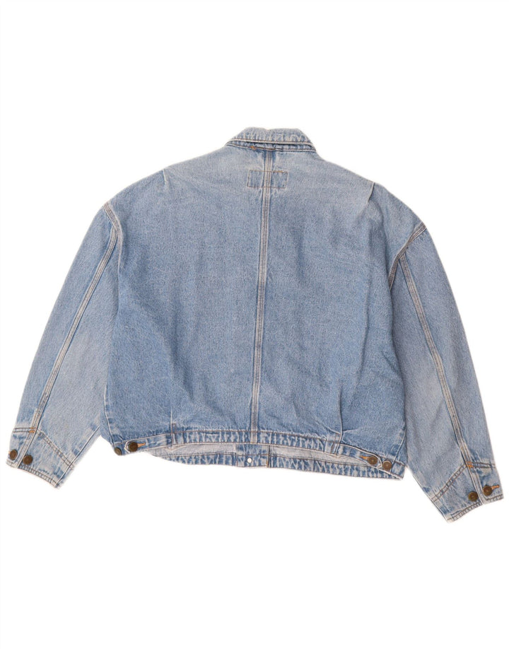 EDDIE BAUER Giacca di jeans oversize da donna UK 14 Cotone blu medio