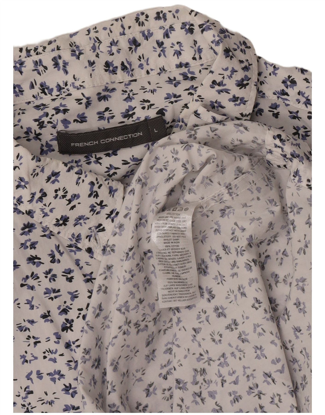 Camicia da uomo dalla vestibilità regolare French Connection, grande cotone floreale bianco