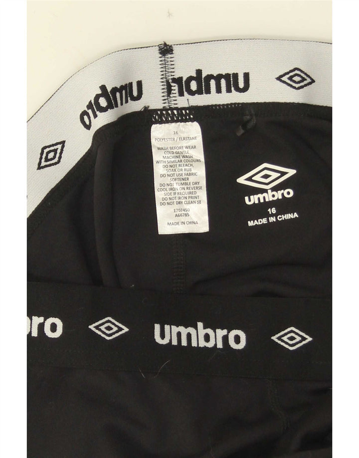 Leggings Bambina Umbro 15-16 Anni W26 Poliestere Nero