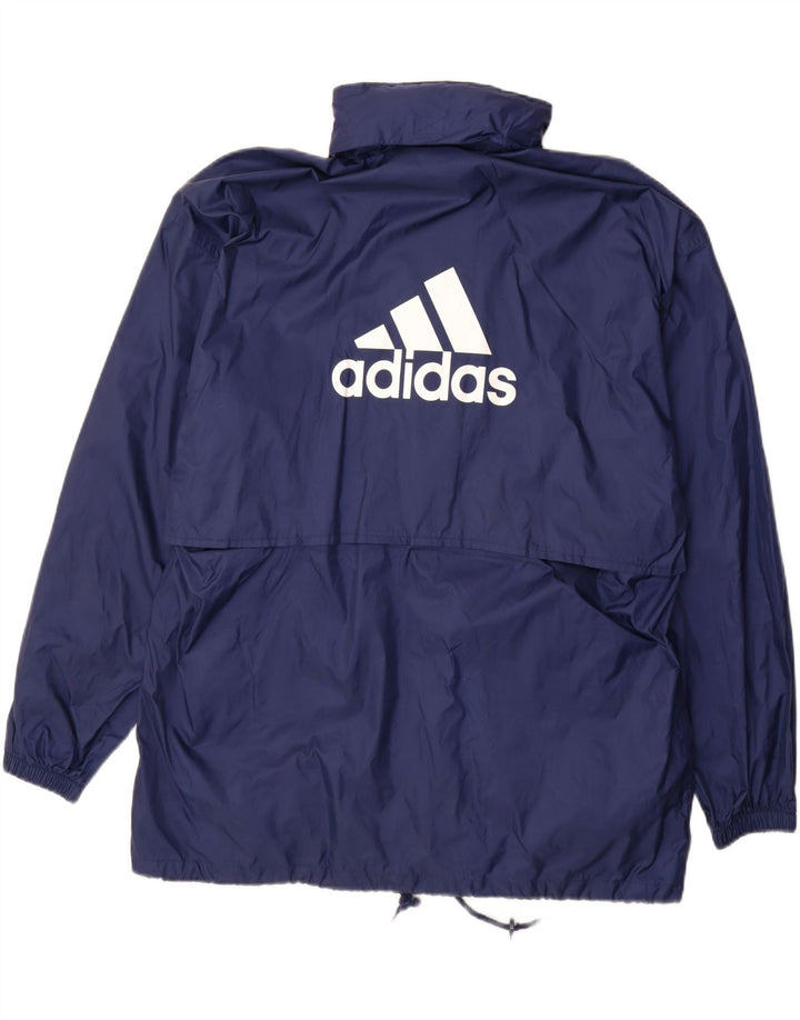 Giacca antipioggia grafica da uomo ADIDAS UK 40/42 medio blu navy in poliammide