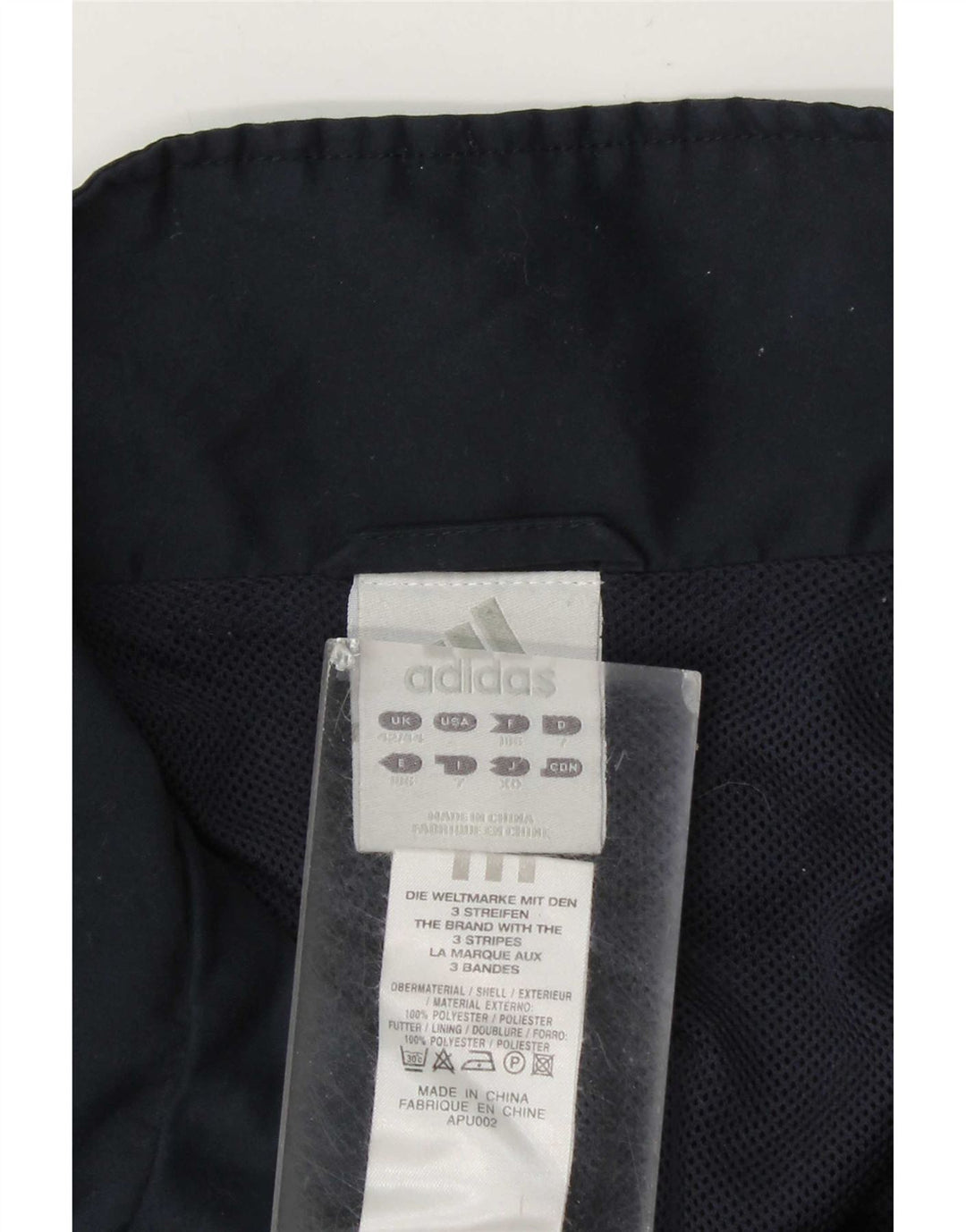Giacca da tuta da uomo Adidas UK 42/44 Large Blu Navy Poliestere