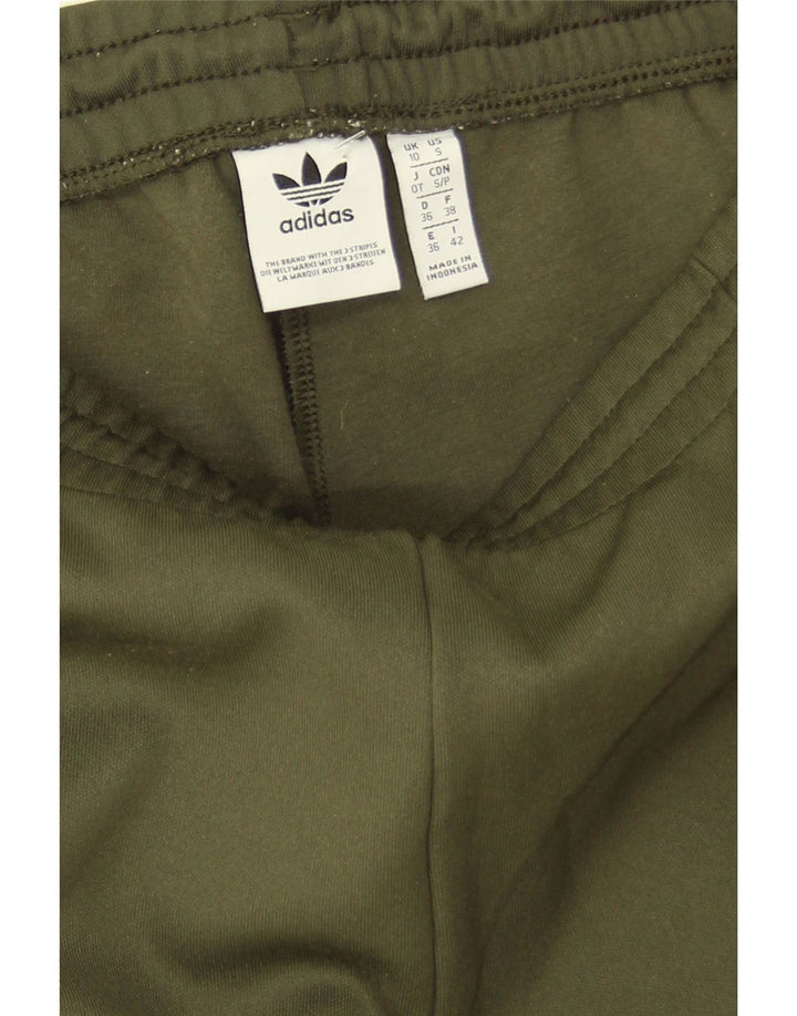 Pantaloni della tuta da donna Adidas UK 10 Small Khaki Poliestere
