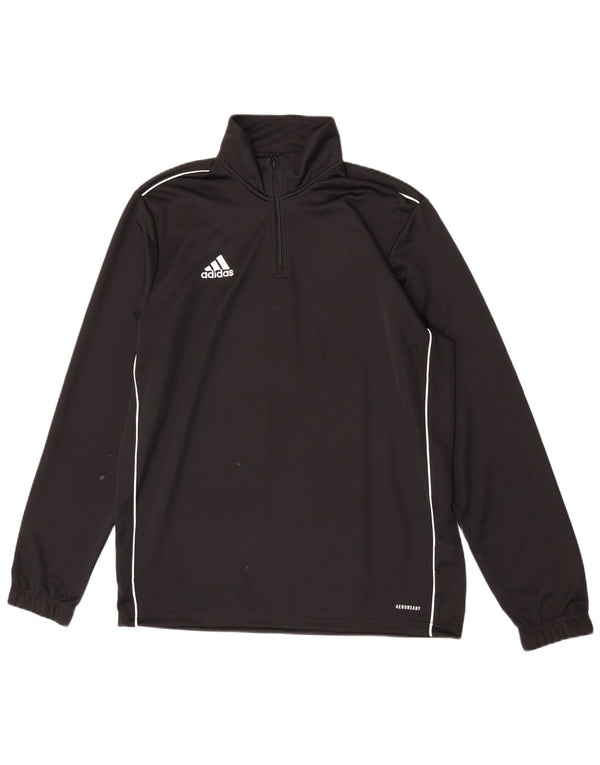 Adidas Uomo Aeroready Zip Neck Pullover Tuta Top Large Nero Poliestere
