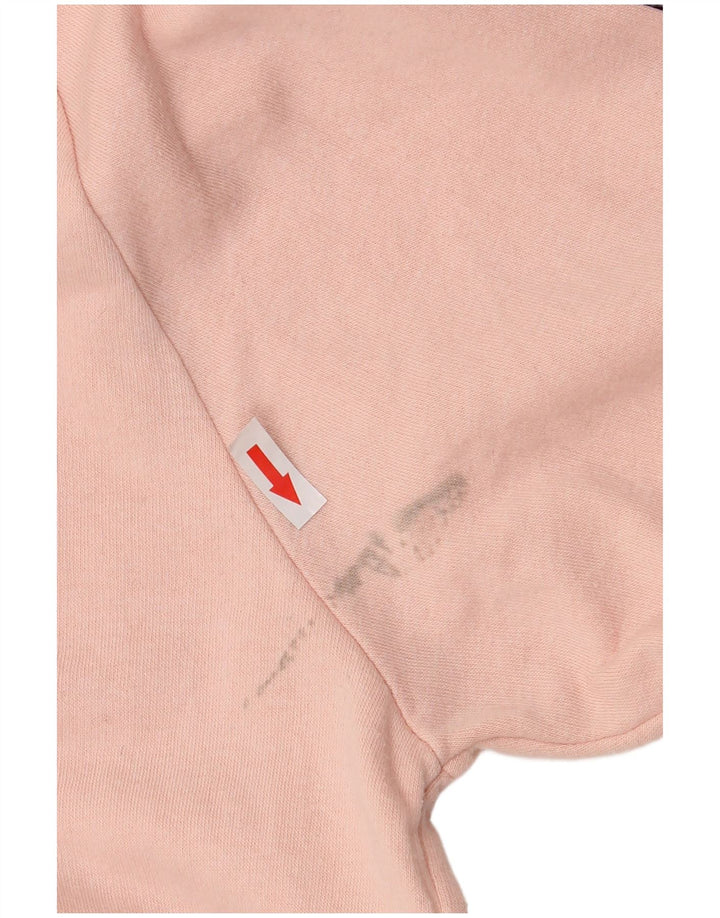 Felpa con grafica oversize da donna Champion, maglione UK 10, piccolo cotone rosa