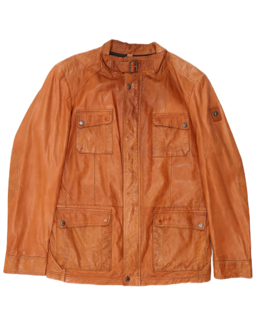 Giacca in pelle da uomo Milestone EU 50 Large Marrone